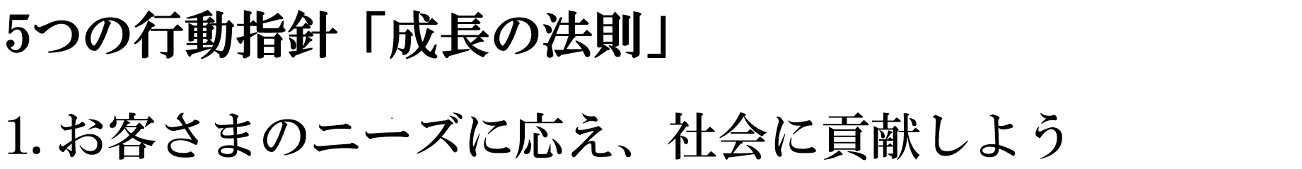 行動指針
